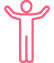 Icon showing a person standing with arms in the air